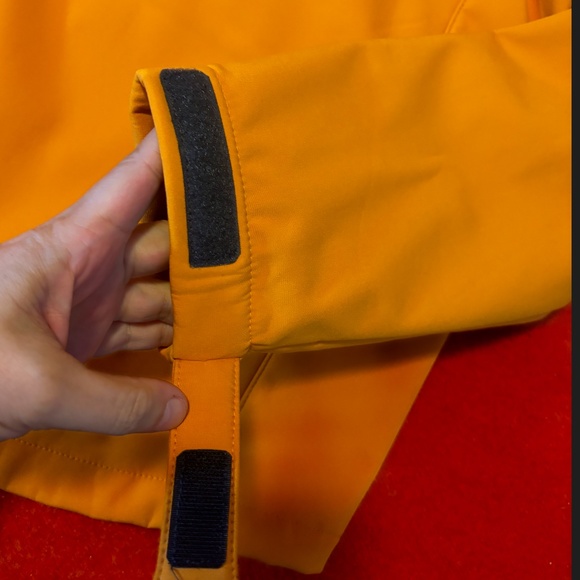 Zara bright yellow tangerine hooded technical jacket parka NWOT - Picture 14 of 15